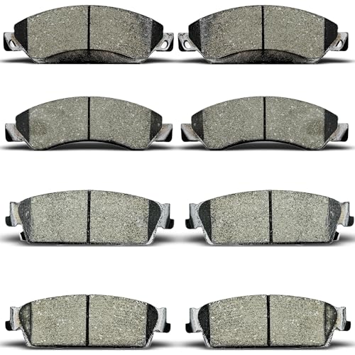 ALADICHE Front Rear Ceramic Brake Pads Set Fit For Cadillac