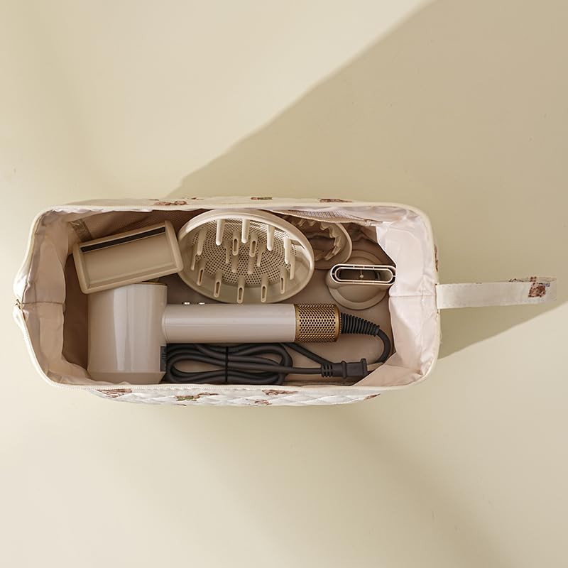 Cute Hair Tools Travel Bag Floral Travel Case Compatible for Dyson Airwrap, Shark Flexstyle Styler Cute Hair Dryer Bag