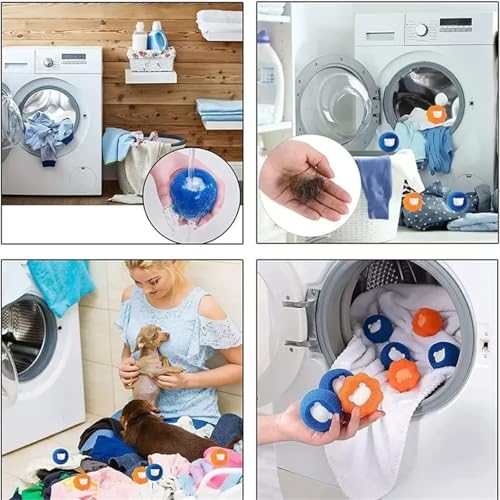Bolas lavandería reutilizables para acabar con pelusas en la ropa 6