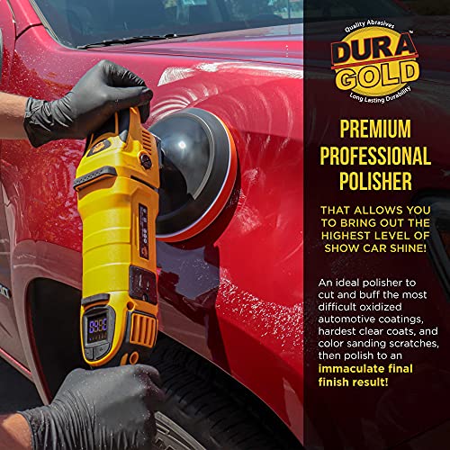 Dura-Gold Professional 7" Rotary Polisher Buffer Sander With Buffing & Polishing 8 Pad Kit, Led Variable Speed Rpm Control, Heavy-Duty High-Performance, Powerful 1200 Watts - Car Auto Paint Detailing #TOP5