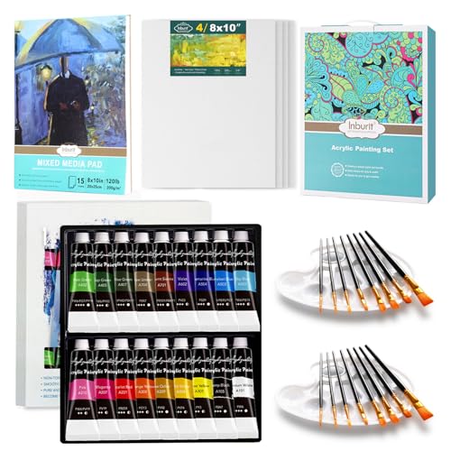 Inburit Acrylic Paints Set for Adults Painting Kit with Acrylic Paint