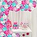 JOYMEMO Thema Hund Geburtstag Deko, Pfote Gedruckt Ballon Girlande, Hund Pfotenabdruck, rosa lila weiße Luftballons zum Mädchen 1 2 3 Jahre Geburtstag, Baby Shower Party Supplies