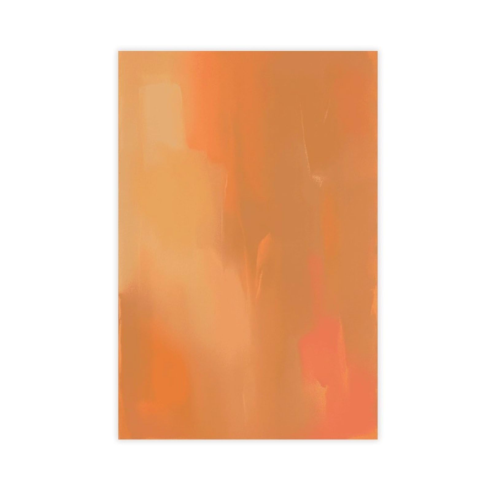 Zguols Warm Orange Abstract And Minimalist Poster 6 Canvas Poster Bedroom Decor Sports Landscape Office Room Decor Gift Unframed Print 16" L X 24" W