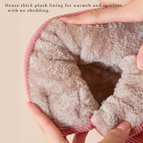Winter High-Top Plush Slippers for Men and Women - Indoor/Outdoor Non-Slip Warm Cotton Shoes with Thickened Fleece Lining and Durable Rubber Sole3