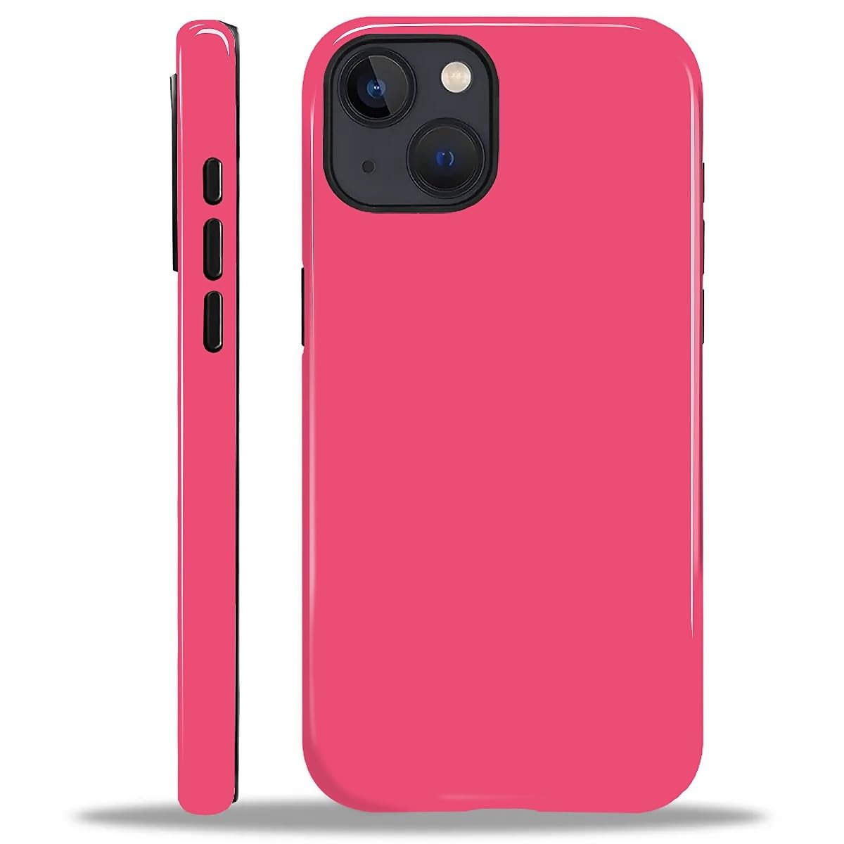 ilikediy for iPhone 15 Case,HL2 Classic Hot Pink Hybrid 2 Layer Hard Shell Silicone Protective Pattern Design Case