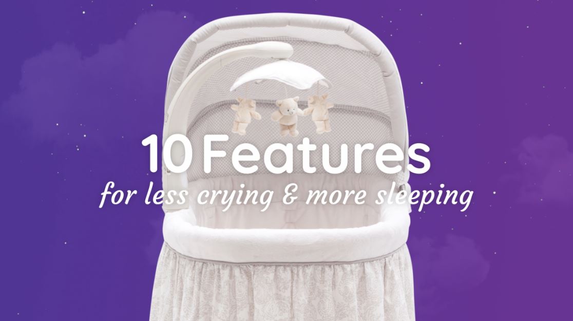 simmons kids silent auto gliding deluxe bassinet