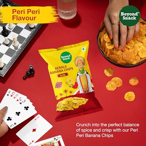 Image of Beyond Snack Natural Kerala Banana Chips Healthy and Delicious Flavoured Snacks- No Hand Touch- 600gms (3PeriPeri+3SourCream)