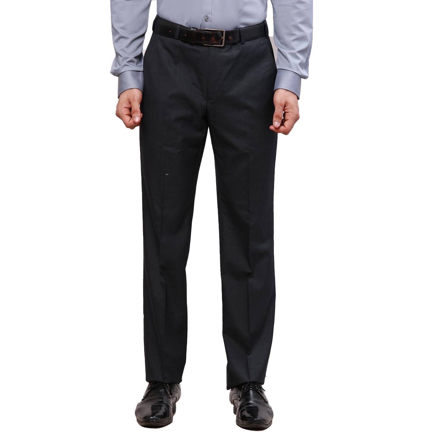 park avenue Men's Polyviscose Blend Solid Pattern Smart Fit Flat Front Formal Trouser-picture-33