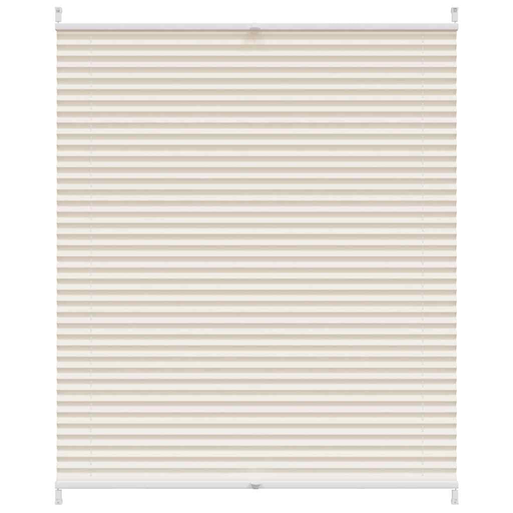 Vidaxl Plisse Blind 100X125cm Window Shade Curtain Sunscreen Shutter Cream