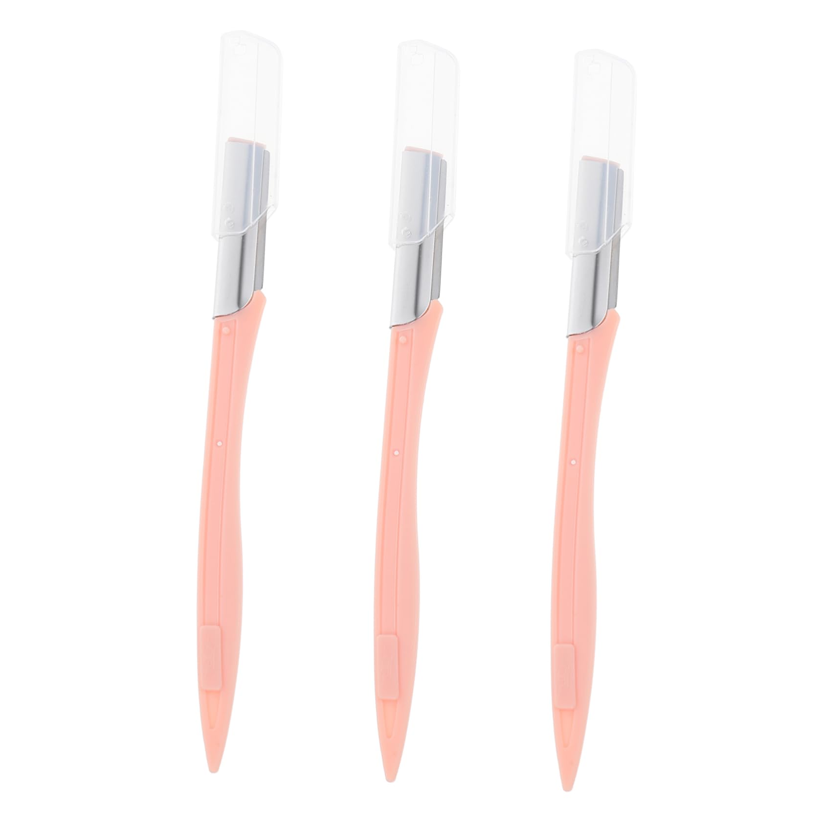 HONMEET Stainless Steel Eyebrow Razor Set Pieces Pp Handle Pink Eyebrow Trimmer for Women Brow Shaver Kit