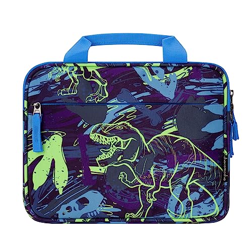 Choco Mocha 10 Inch Kids Tablet Sleeve Bag for Boys, Boys Tablet Carrying Case for Fire 7, Fire HD 8 Tablet, Kindle Kids Edition, iPad, Toddler Tablet Bag,Dinosaur Blue