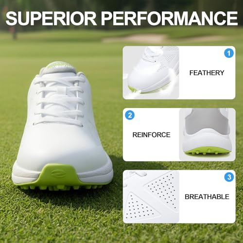 BKWHDAY Spikeless Lightweight Golf Shoes