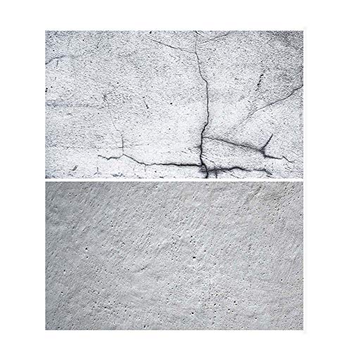 rogar FOTIQA 3D Double Sided Photography Background “2 side Gray Concrete” Waterproof Paper Tabletop Backdrop for Food and Product Photography 60X90cm #8830