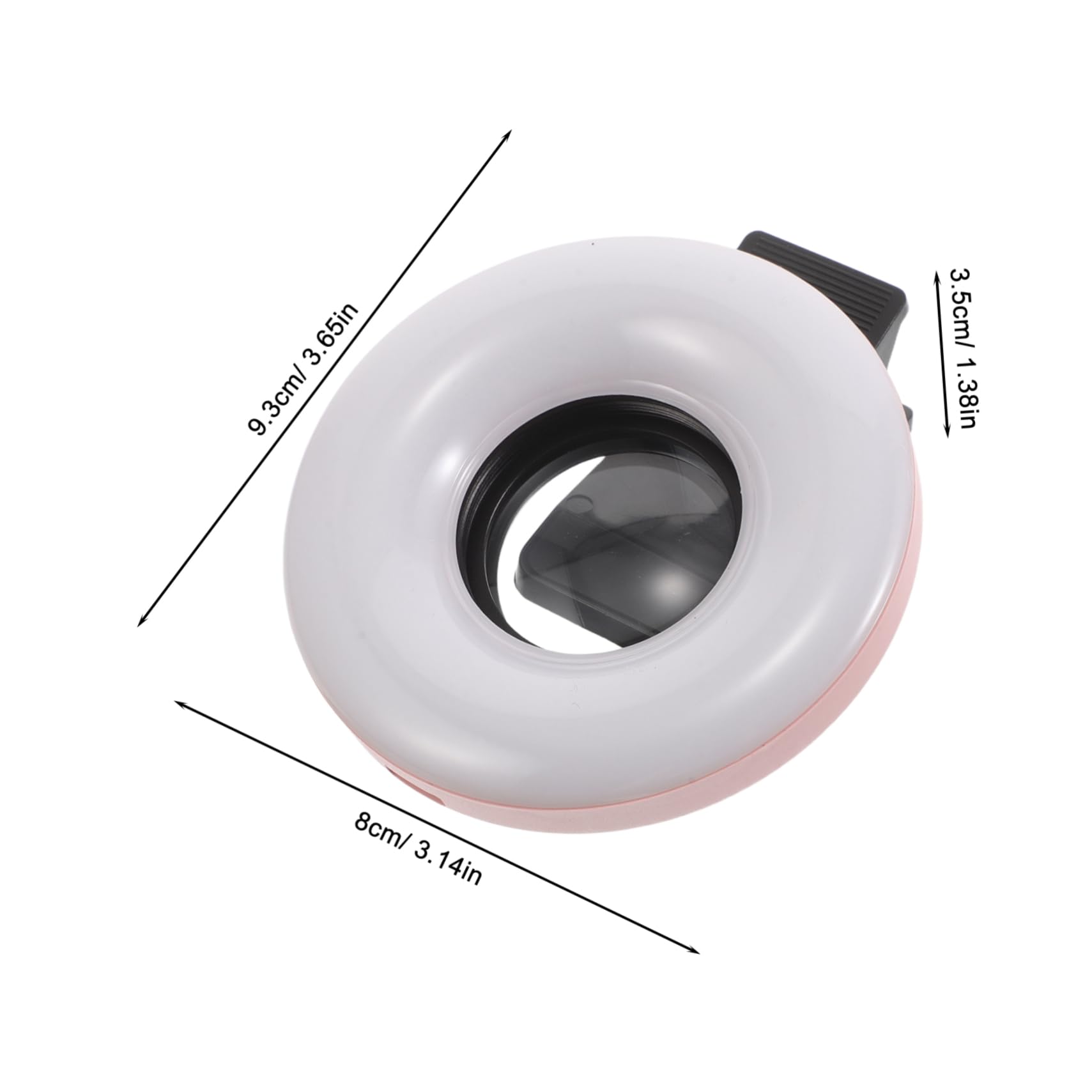 HOODANCOS 1Set Macro Lens Fill Light with Clip Design for Phone Photography Portable LED Selfie Light for Even Illumination Close for Nails Lashes and Jewelry