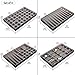 Set of 4 Stackable PU Leather Jewelry Organizer Trays, Jewelry Display Storage Box Showcase Holder Dresser Drawer Organizer for Earring Necklace Bracelet Ring Accessary (Black)- MK212-1ABCD
