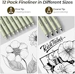 Nicpro 58 PCS Art Drawing Supplies Kit in Leather Case, Black Metal Mechanical Pencil Set with Art Drafting Pencil 0.5 & 0.7 & 0.9 & 2mm, 12 Micron Pen, Sketch Book, 30 Tube Lead Refills for Sketching