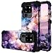 Fingic Samsung Galaxy S20 Ultra Case 3 in 1 Heavy Duty Protection Hybrid Hard PC Soft Silicone Rugged Bumper Anti Slip Full-Body Shockproof Protective Case for Samsung Galaxy S20 Ultra, Nebula Black