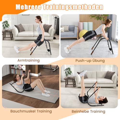 COSTWAY-Bauchtrainer-AB-Trainer-Bauchmuskeltrainer-klappbar-Bauch-Trainingsgeraet-mit-gepolsterter-Kopfstuetze-Sportausruestung-fuer-Zuhause-150kg-belastbar