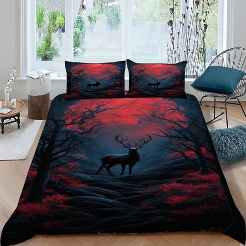 Parure de couette horror forest imprimée haute définition en microfibre - 3