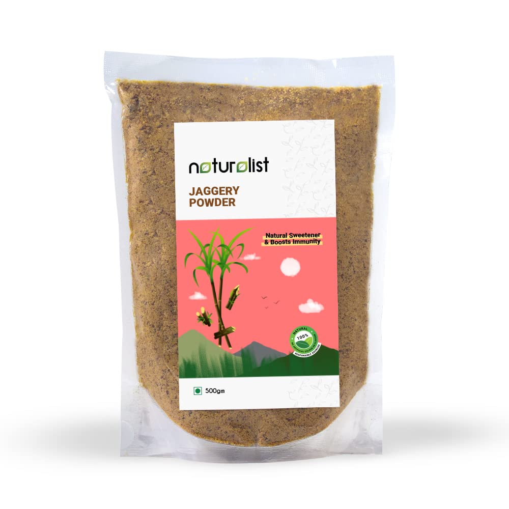 500 gm Jaggery Powder | 100% Natural | Chemical Free | Natural Sweetener, Immunity Booster Sugarcane Jaggery Powder - 500 grams