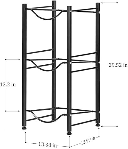 Liantral Water Cooler Jug Rack, 5 Gallon Water Bottle Storage Rack Detachable Heavy Duty Water Bottle Cabby Rack For Home, Office Organization (3-Tiers Black) #TOP1