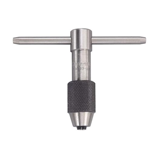 Starrett T-Handle Tap Wrench - Ideal for Holding Taps, Drills, Reamers and Small Tools - 1/16-3/16" Capacity Tap Size, 2" Body Length, 1/16-5/32" Square Shank - 93A