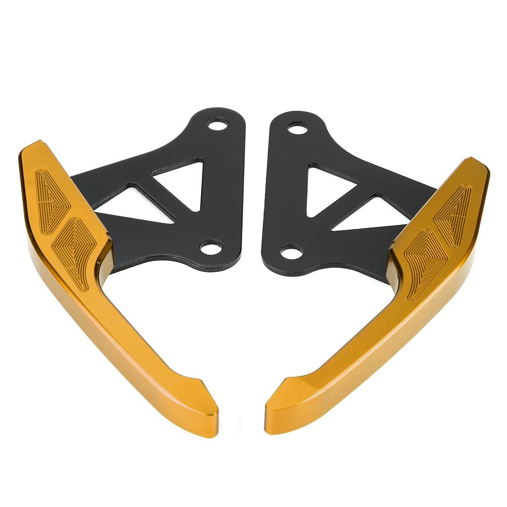 Barra di presa universale in alluminio per passeggero sul sellino posteriore della moto, kit di maniglie per la barra del sedile posteriore con finitura anodizzata per installazion (Oro)