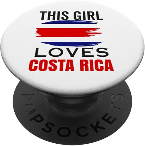Miniatura 1 de Bandera de Costa Rica Mujer Camiseta Costarricense Mujer Souvenir PopSockets Standard PopGrip