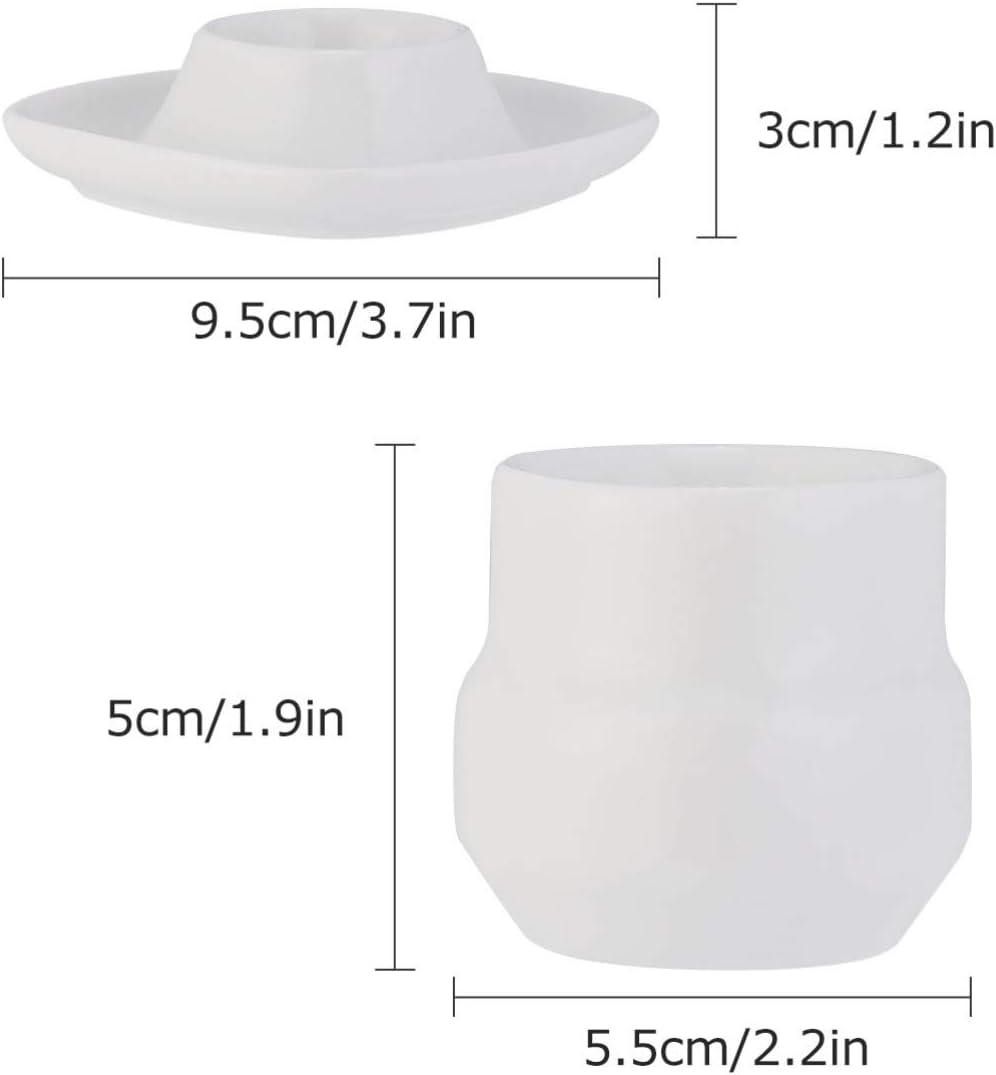 LIFKOME 2pcs Ceramic Egg Cups and Egg Tray White Porcelain Holders for Breakfast Kitchen Tools for Safe Storage of Hard Boiled