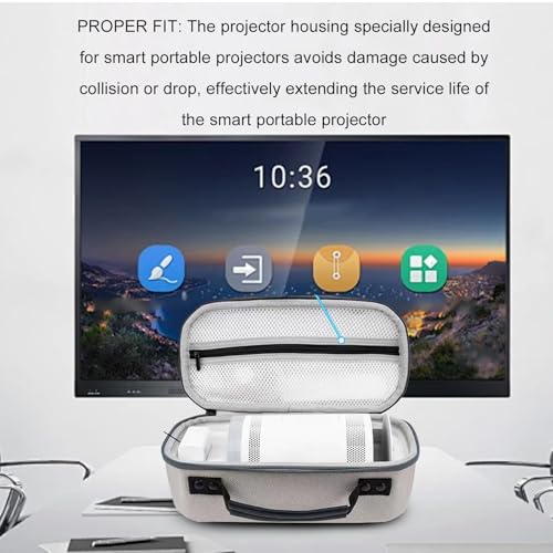 Funda rígida ligera para proyector portátil Oumefar con interior de terciopelo ultra suave, compatible con Nebula Capsule 3 miniatura 7