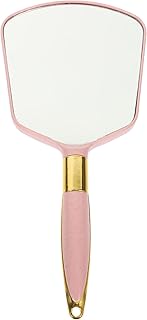 DOITOOL Compact Pink Handheld Vanity Mirror w...