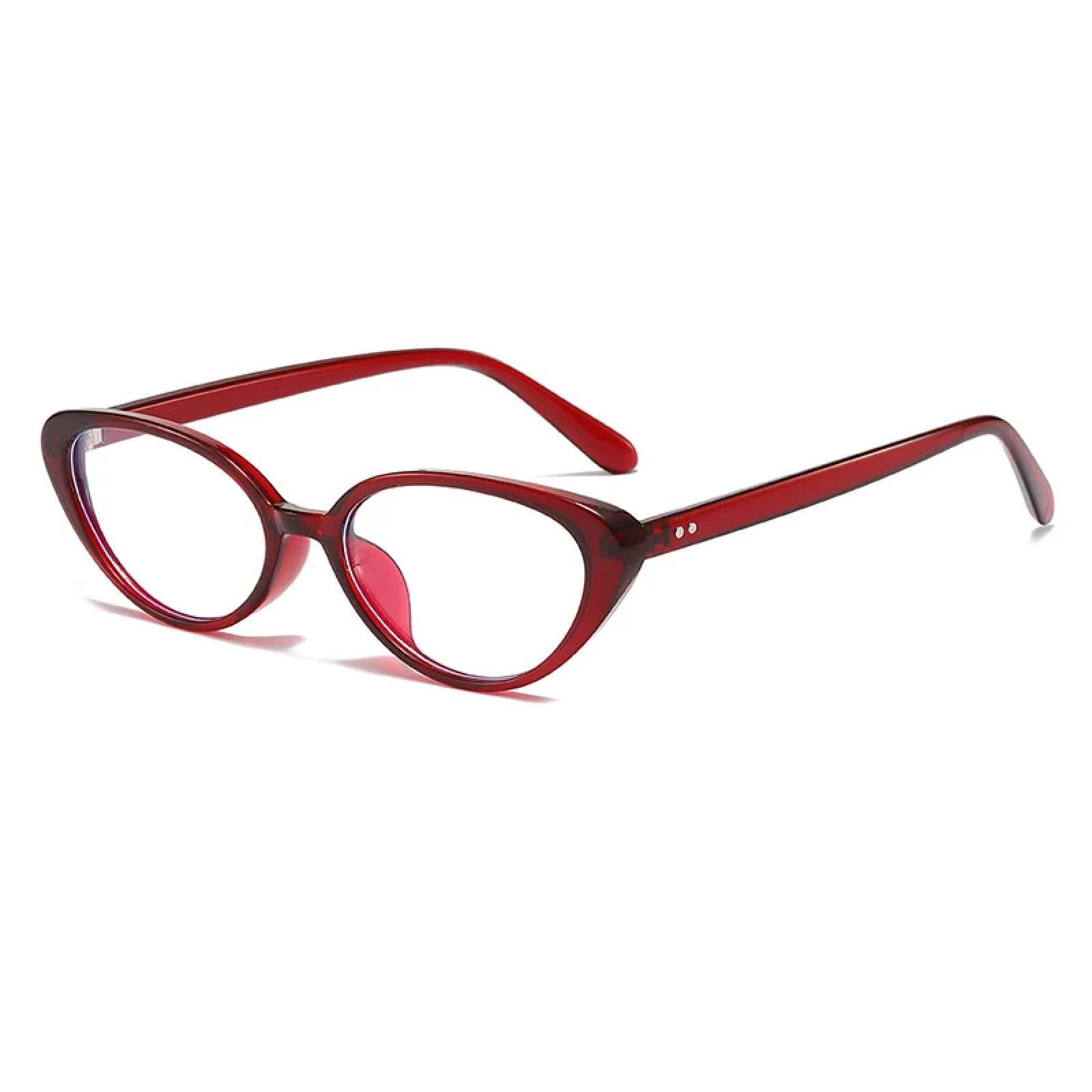 Lunettes de soleil œil de chat marron avec verres rétro UV400 violets - 8