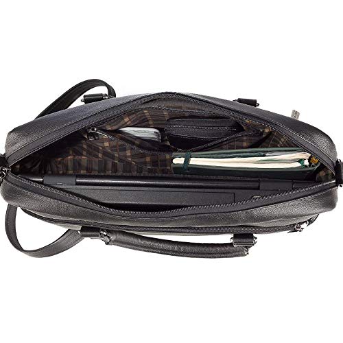 Pasta masculina executiva de couro Scott - Preto