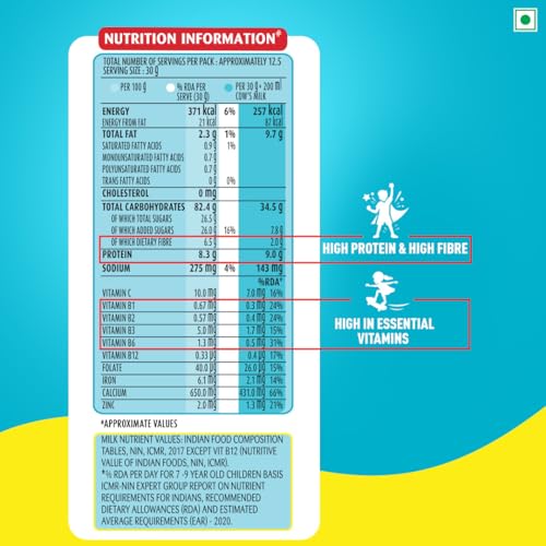 Image of Kellogg's Multigrain Chocos Duet 375g | Source of Calcium, High in Protein, with 10 Essential Vitamins & Minerals, Source of Fibre | Breakfast Cereal for Kids