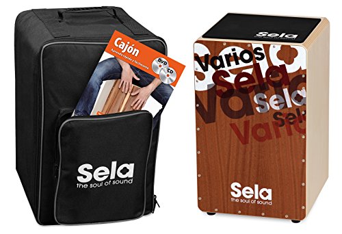 Sela 127 ES: Cajón con mochila  pad y método de en español y CD DVD  multicolor  Natural