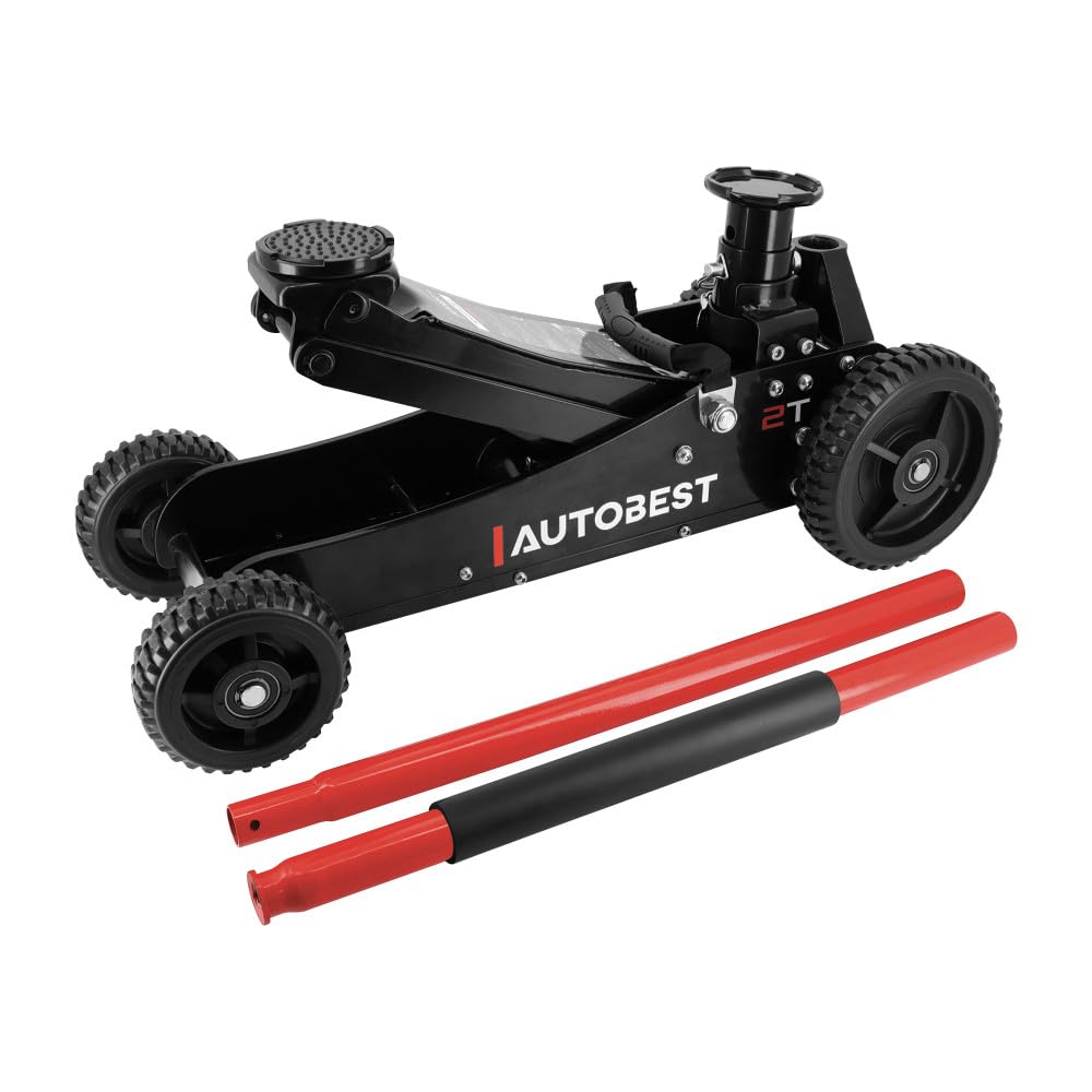 Autobest Cric Pro hydraulique Roulant - Tout Terrain - 2 tonnes - Levage de 152 à 595mm