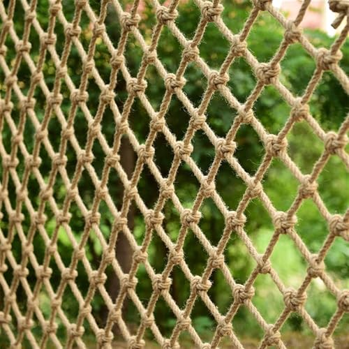 Siatka zabezpieczająca przed dziećmi do wspinaczki, balkonów i schodów, trwała lina konopna (od 1 x 1 m do 6 x 10 m) Zabezpieczenie przed dziećmi dzięki wielofunkcyjnemu rozwiązaniu zabezpieczającemu