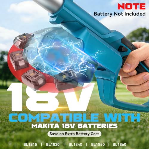 LIVOWALNY Akku Hochentaster kompatibel mit Makita 18V Akku, 8 Zoll Kettensäge mit Teleskopstange 2,1–2,7 m, 26 ft/s, automatischer Ölung, werkzeuglose Kettenspannung, 0–45° Schneidkopf (ohne Akku)