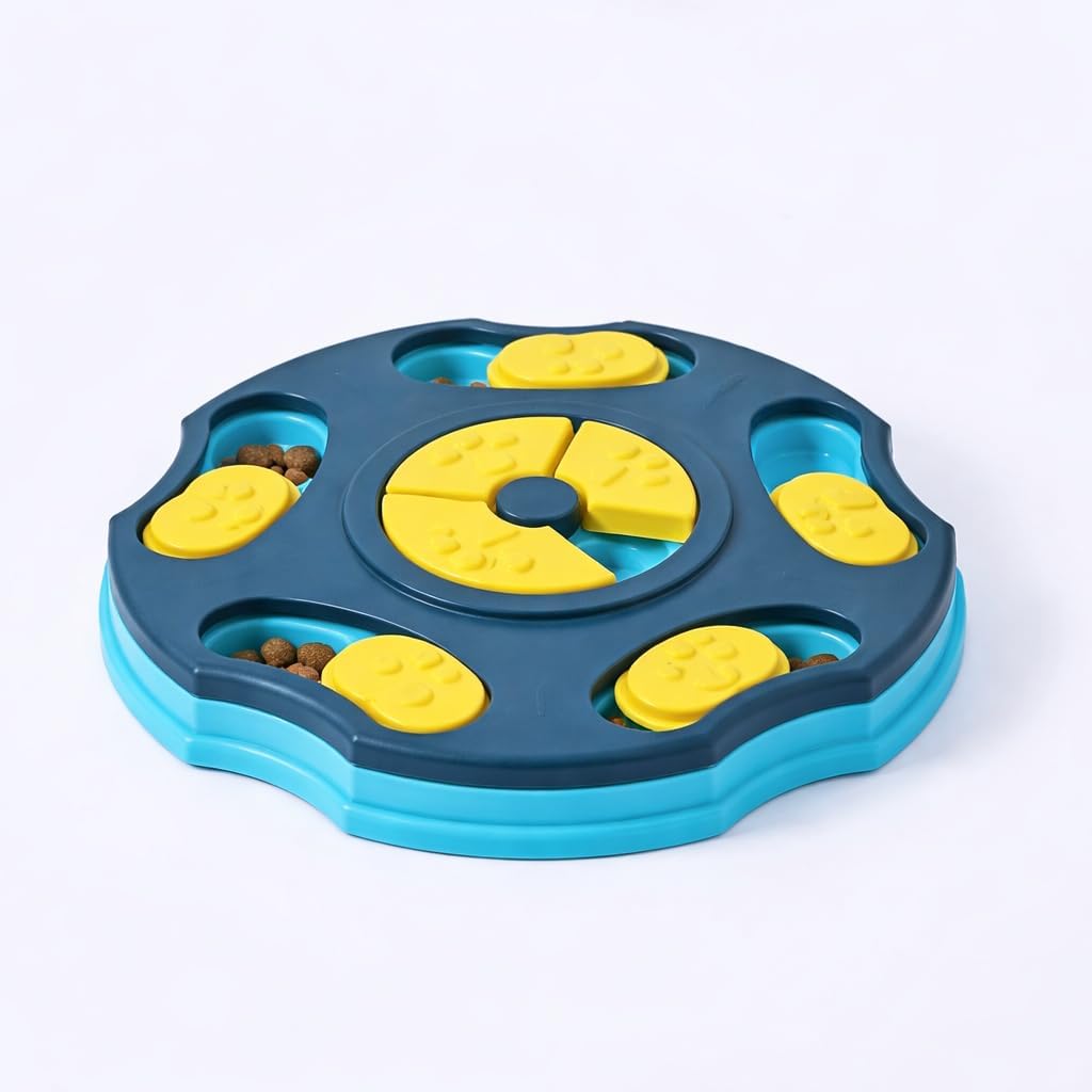 Dog Puzzle Feeder Bowl – Interactive Slow Feeding Puzzle Plate for Dogs & Puppies, Treat & Food Dispenser, Mental Engagement Toy