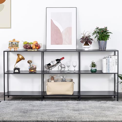 【Design minimalista ed elegante】La consolle in metallo è progettata in stile minimalista scandinavo. Permette di esporre piante, libri e opere d'arte a proprio piacimento. Sperimentate il fascino di una vita domestica pura ed elegante con questo semplice ma sofisticato tavolo da ingresso.