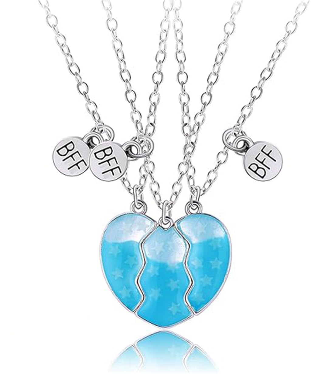 Best Friend Necklace, Half Heart Pendant, Friendship Necklace, BFF Necklace for Valentine Heart Necklace, Sister Necklace Set Jewelry Birthday Valentine Gift for friend