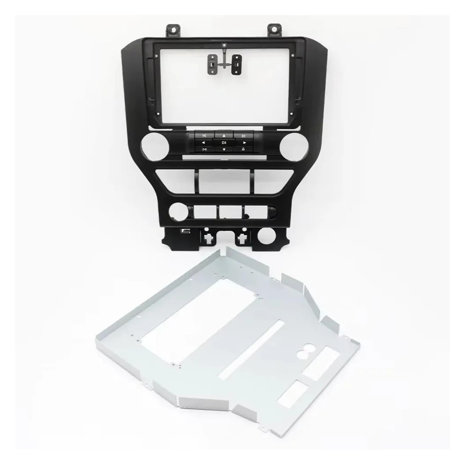 Mascherina Autoradio Cornice Stereo 9 Pollici Auto Fascia Telaio Adattatore Canbus Box Android Radio Cruscotto Kit Pannello Piastra Frontale per Ford per Mustang 2015-2018