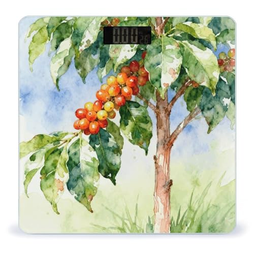 Báscula Digital de Baño Body Weight Coffee Tree LCD miniatura 1