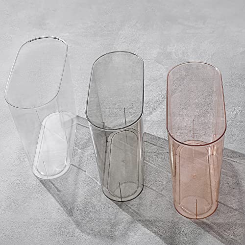 Image of Anyoifax Small Trash Can Slim Garbage Can 3 Gallon Waste Basket, Clear | Trash Bin Container for Bathroom, Bedroom, Living Room, Kitchen, Under Desk, Office, Colleg Dorm