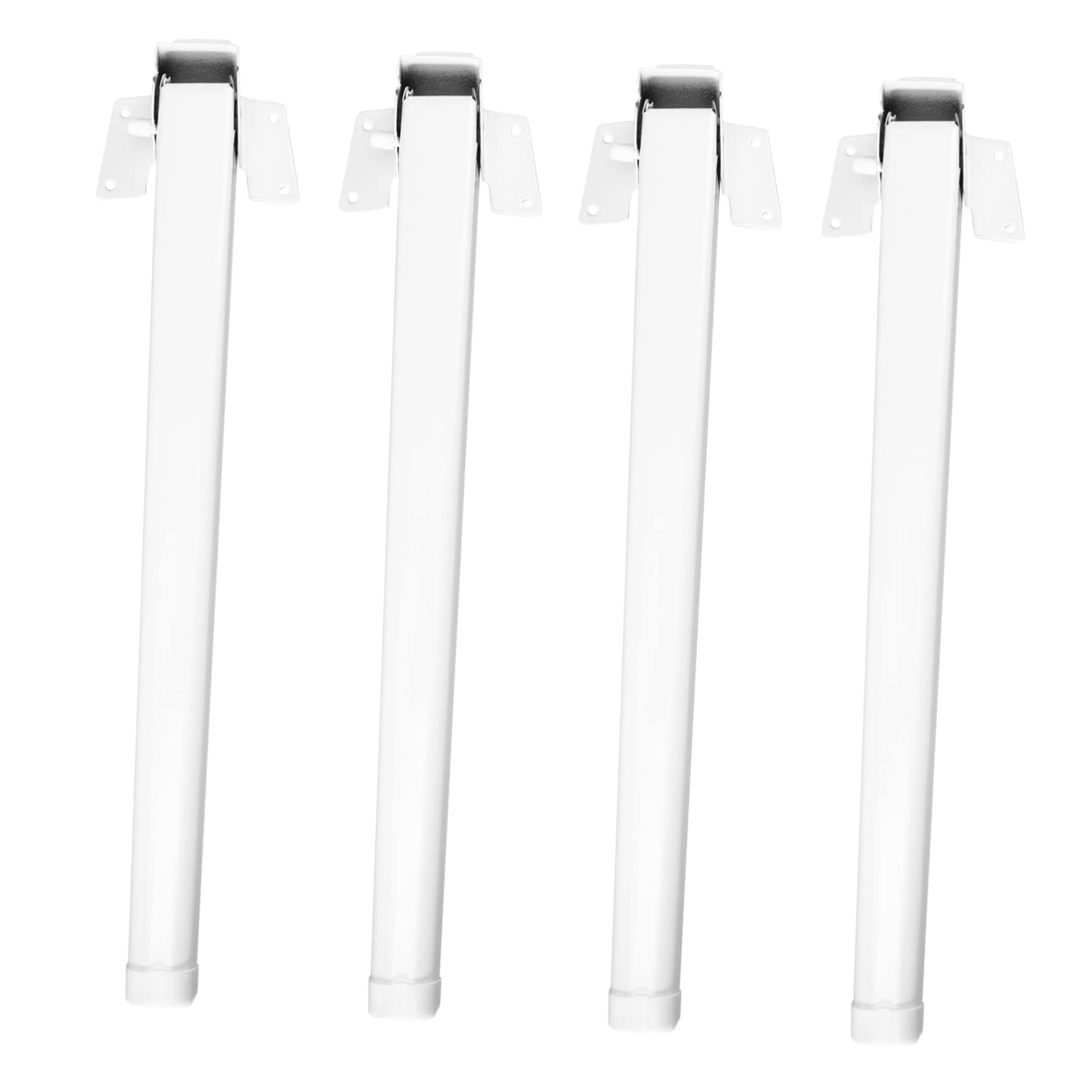 Angoily 4 Stück Metall Klapptischbeine 28cm Hoch, Weiß, Eisen