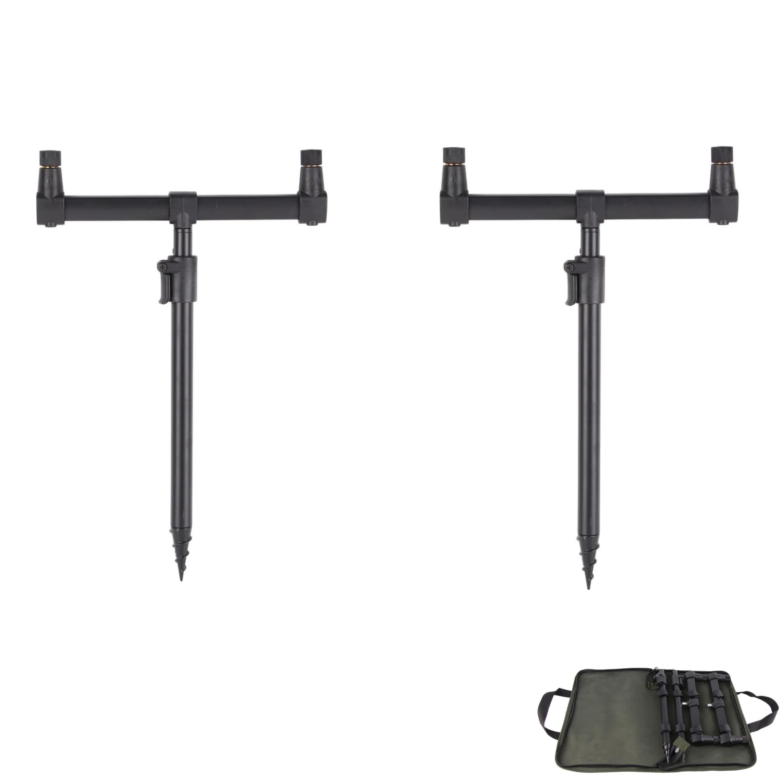 Topyond Angelruten-Pod-Set, Aluminiumlegierung, Karpfen-Angelruten-Pod-Set, Angelgerät, Ruten-Pod-Set, Verstellbarer Angelrutenhalter Für Outdoor-Angeln | Angelrute aus Aluminiumlegierung, für Karpfenangeln, Angelausrüstung, verstellbar, für Outdoor-Angel