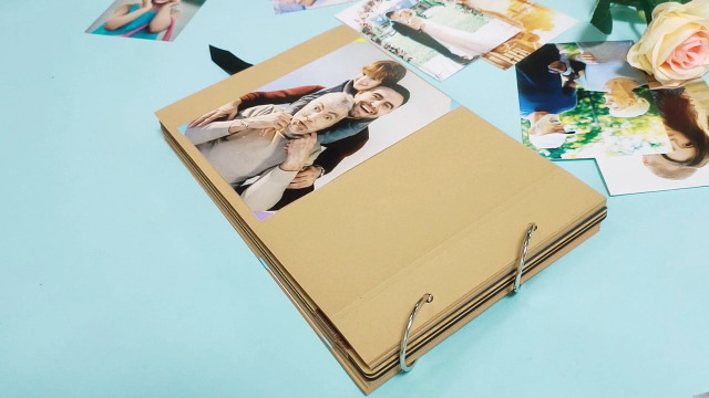 Album Fotografico In Legno Fai Da Te - Con Albero Intagliato, 80 Pagine, Per Matrimoni E Ricordi - Foto 9