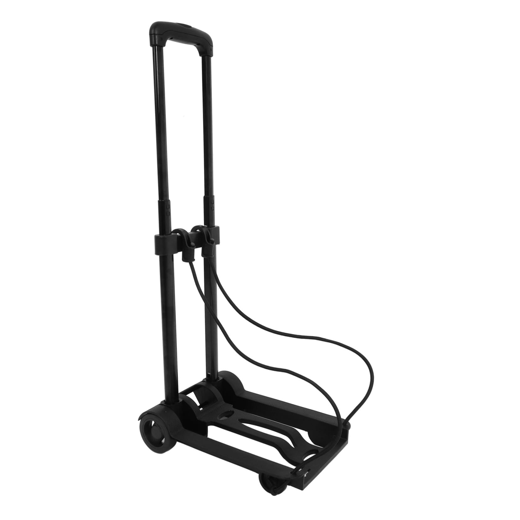 Carro de mano plegable – Pequeño negro con ruedas dobles compacto Dolly para transportar compras y viajes, ayuda de manejo de materiales
