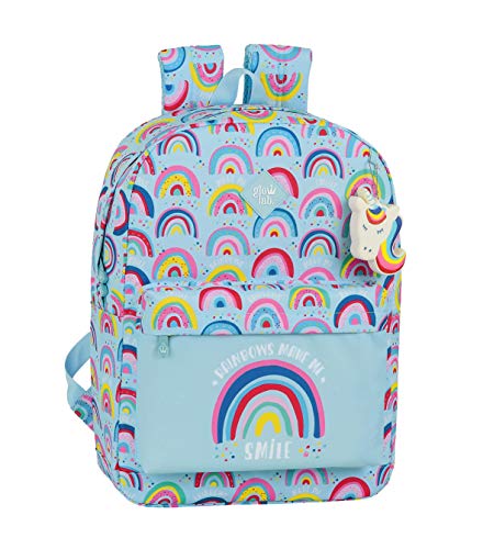 Safta 612033754 Mochila Grande con Funda Ordenador Glowlab  Rainbow
