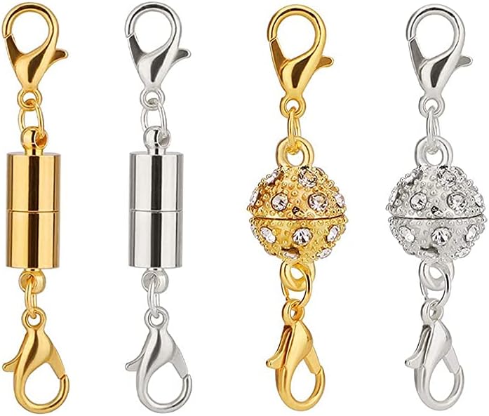 Necklace Clasp, 4 PCS Lobster Jewelry Buckle Bracelet Necklace